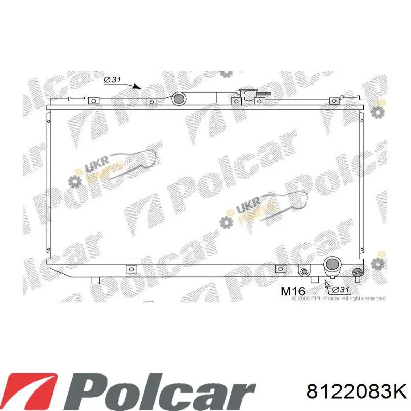 8122083K Polcar радиатор