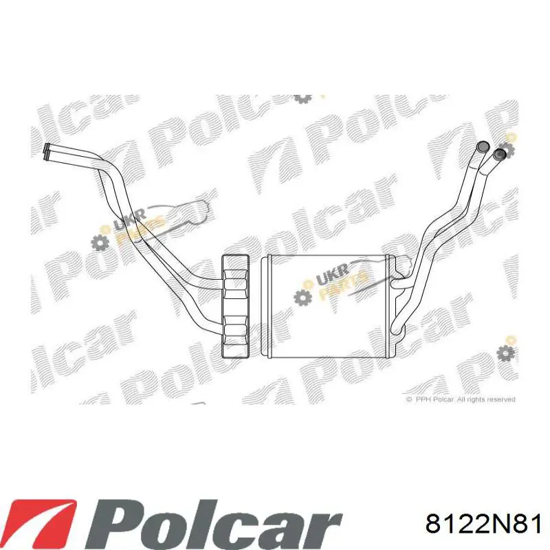 Радиатор печки 8122N81 Polcar