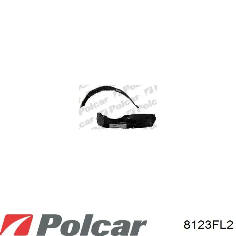 Подкрылок крыла переднего левый задний Polcar 8123FL2 цена, от 12.08 USD