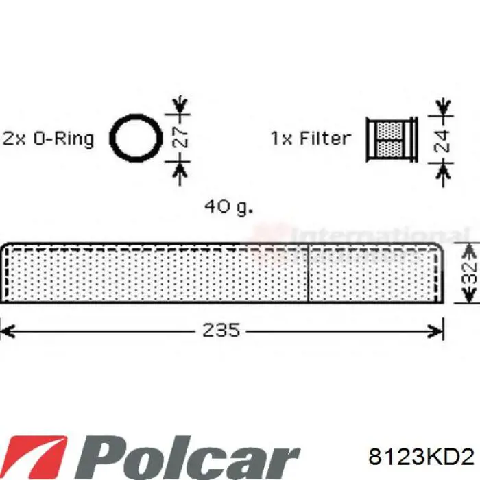 Осушитель кондиционера 8123KD2 Polcar