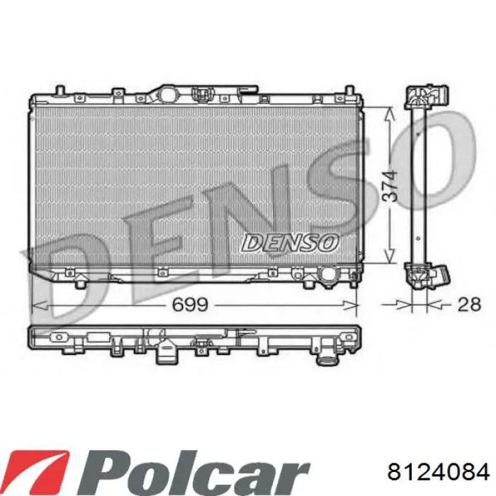 8124084 Polcar радиатор