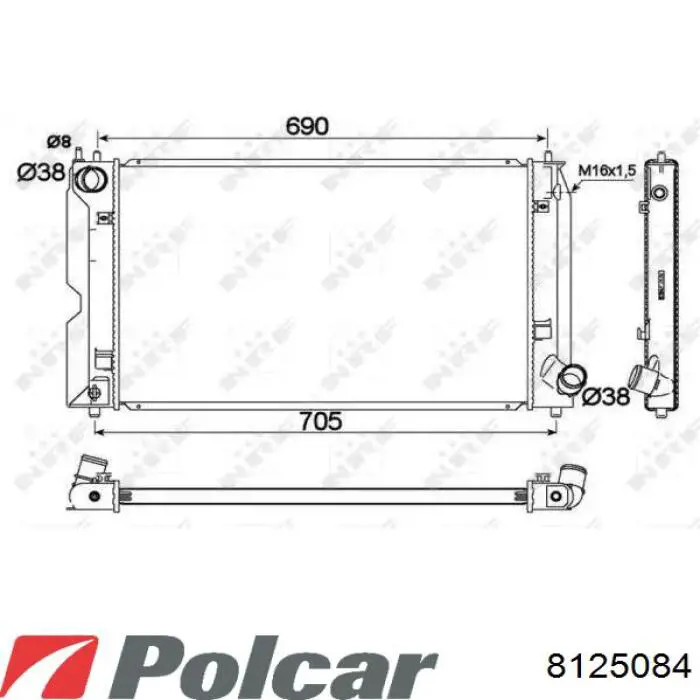 8125084 Polcar Радиатор основной