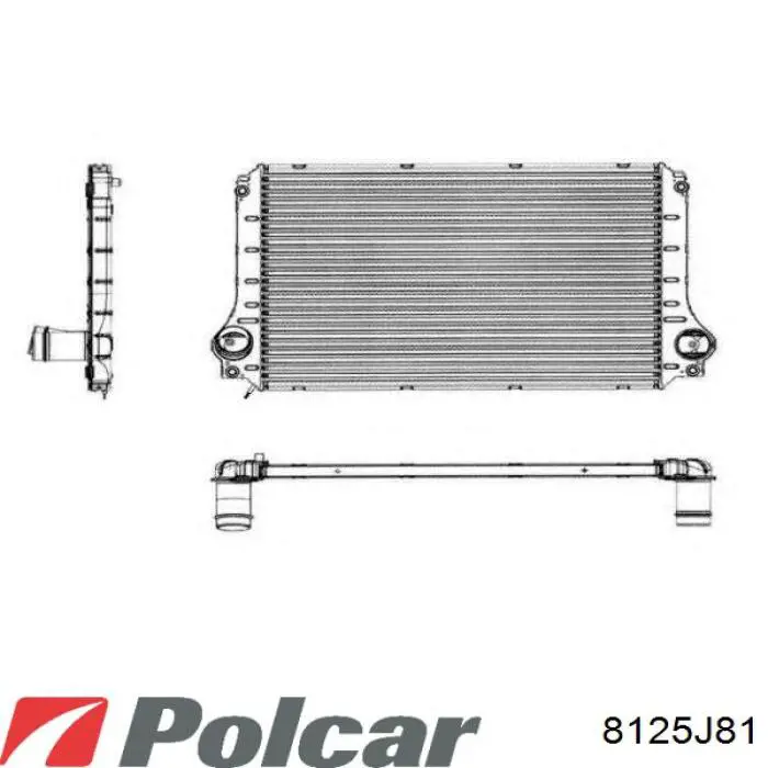 8125J81 Polcar Охладитель наддувочного воздуха