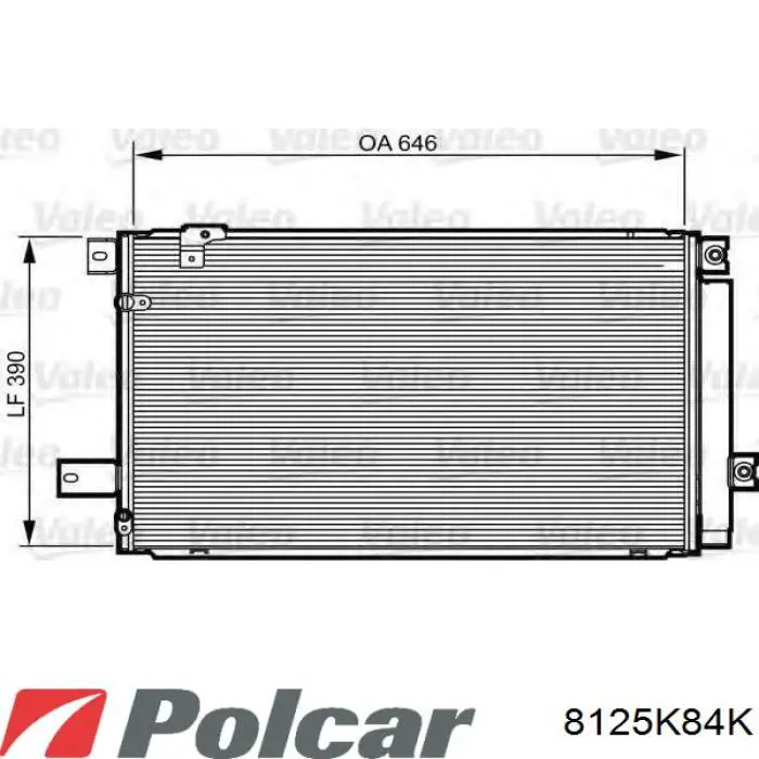 8125K84K Polcar радиатор кондиционера