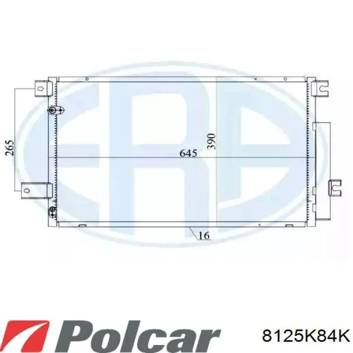 Радиатор кондиционера 8125K84K Polcar