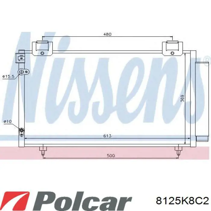 Купить 8125K8C2 Polcar Радиатор системы охлаждения кондиционера