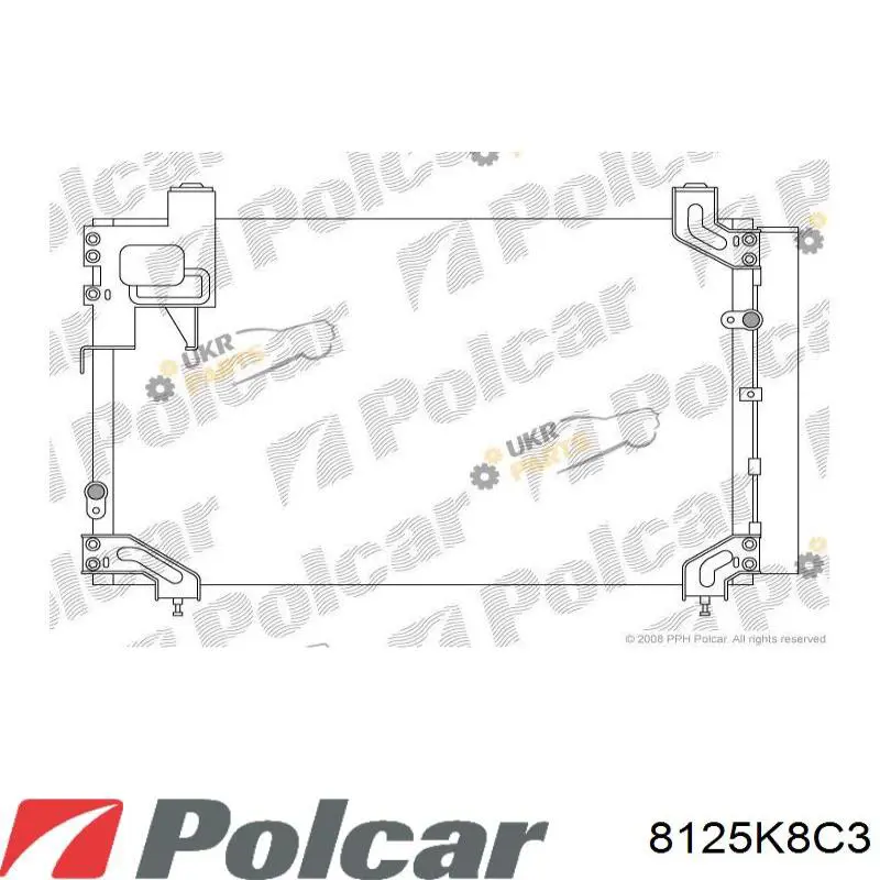 Радиатор кондиционера 8125K8C3 Polcar