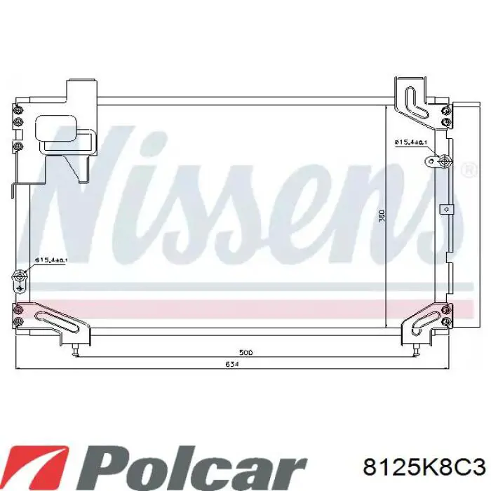 Купить 8125K8C3 Polcar Радиатор системы охлаждения кондиционера