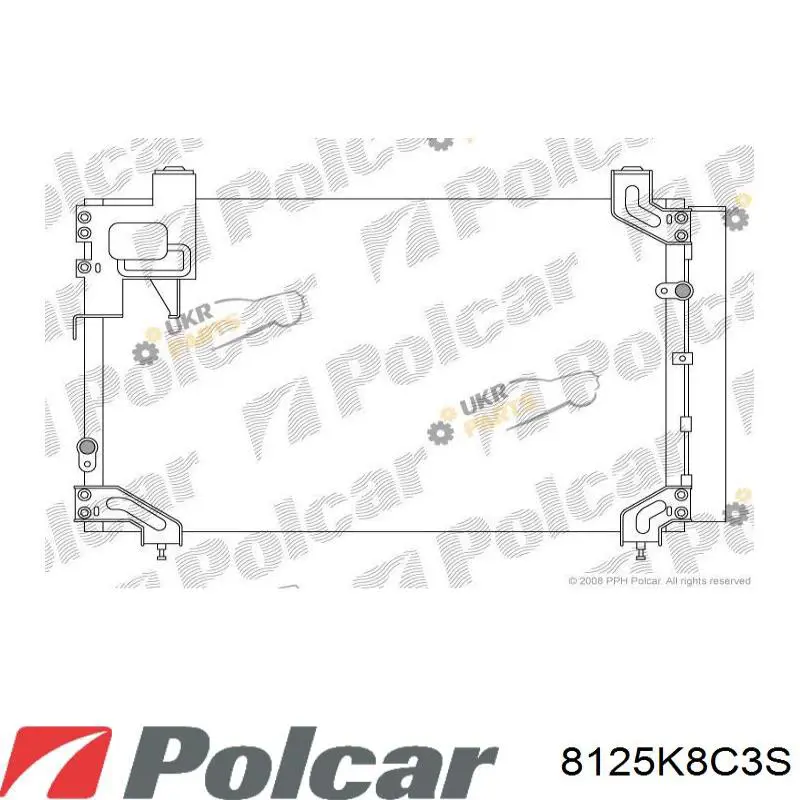8125K8C3S Polcar радиатор кондиционера