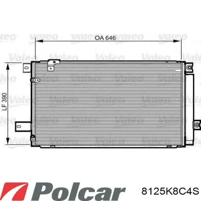 8125K8C4S Polcar радиатор кондиционера