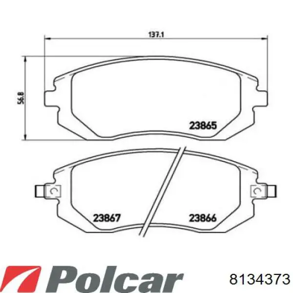 Рычаг задней подвески нижний левый/правый 8134373 Polcar