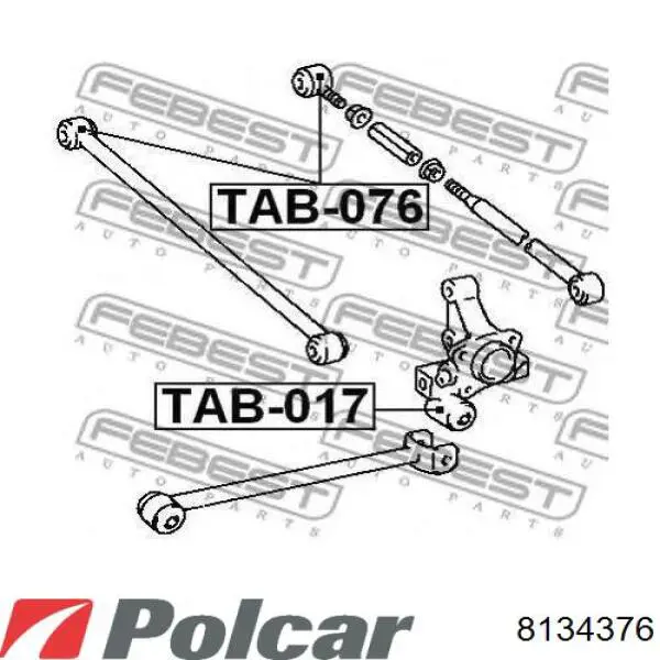 Растяжка задней подвески Polcar 8134376 цена, от 32.79 USD