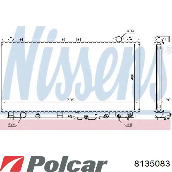 Радиатор 8135083 Polcar