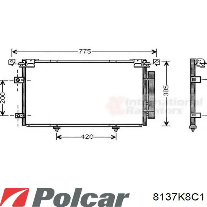 Радиатор кондиционера 8137K8C1 Polcar
