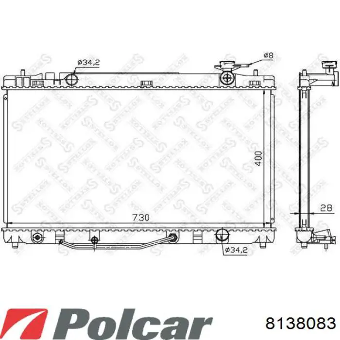 8138083 Polcar радиатор