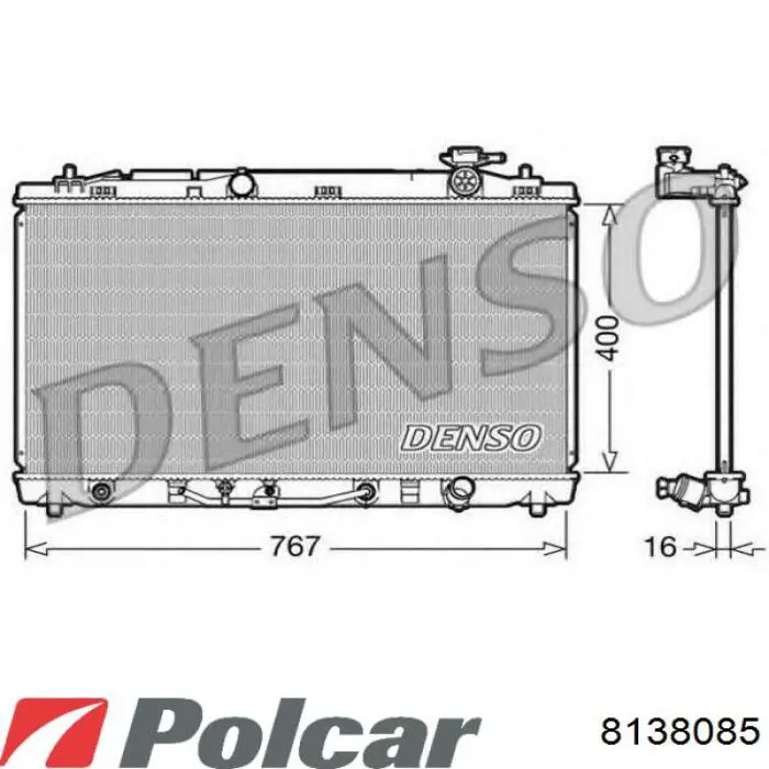 Радиатор 8138085 Polcar