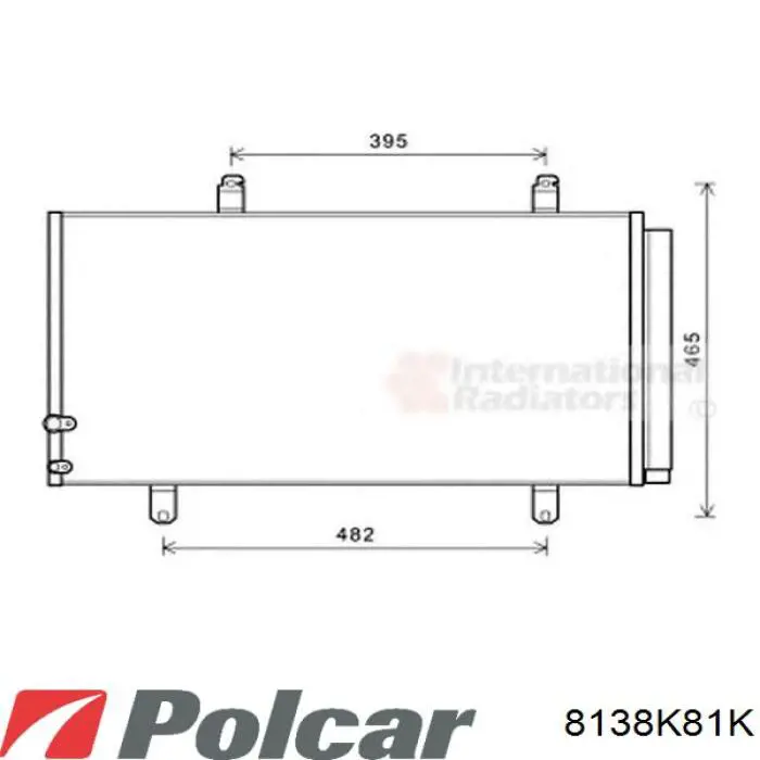 Радиатор кондиционера 8138K81K Polcar