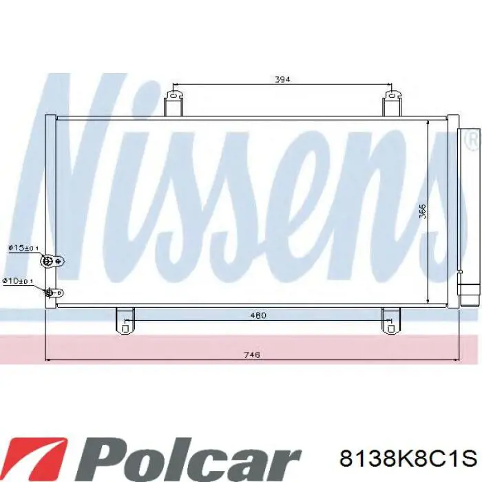 Радиатор кондиционера 8138K8C1S Polcar