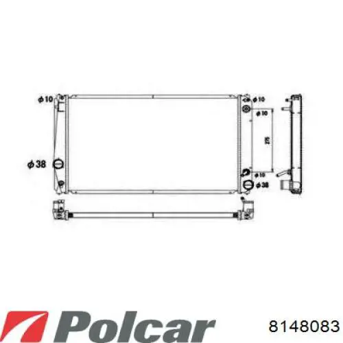 Купить 8148083 Polcar Радиатор водяной