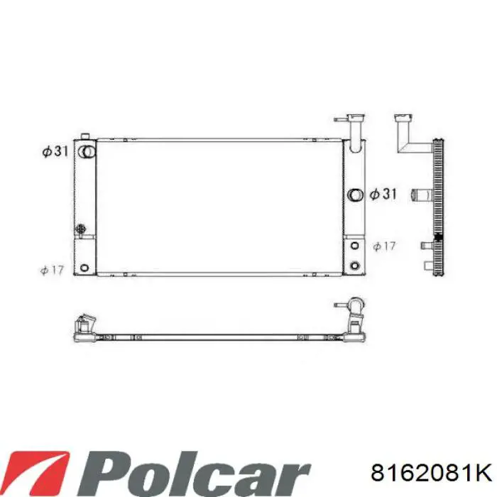 Радиатор 8162081K Polcar