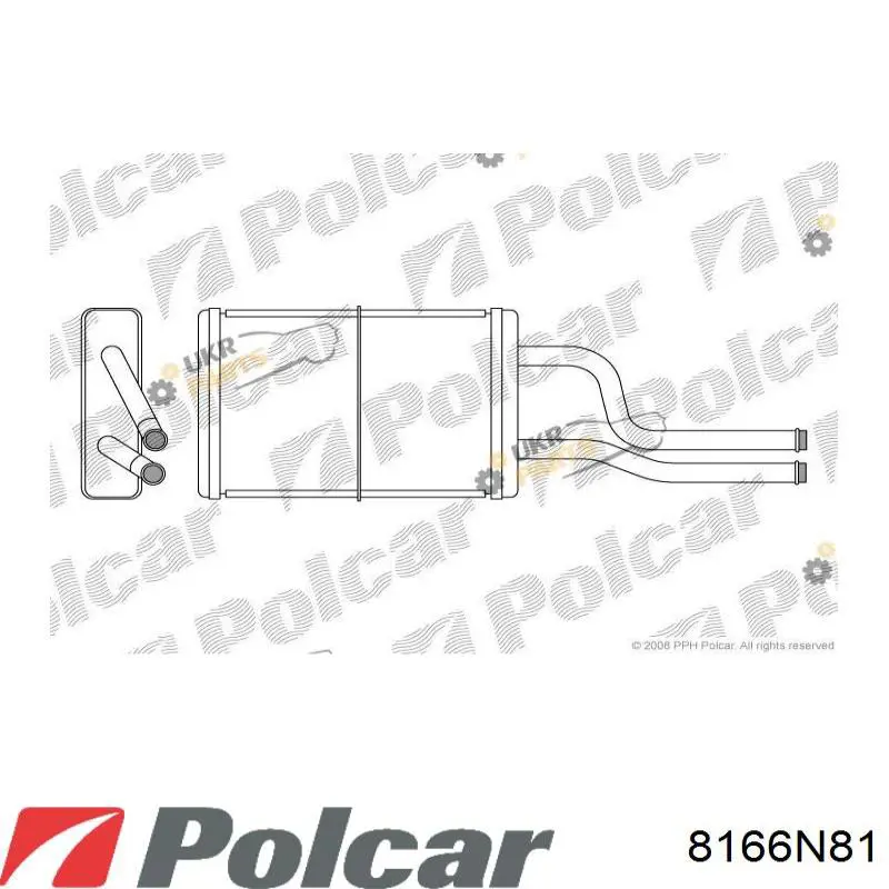 Радиатор печки 8166N81 Polcar