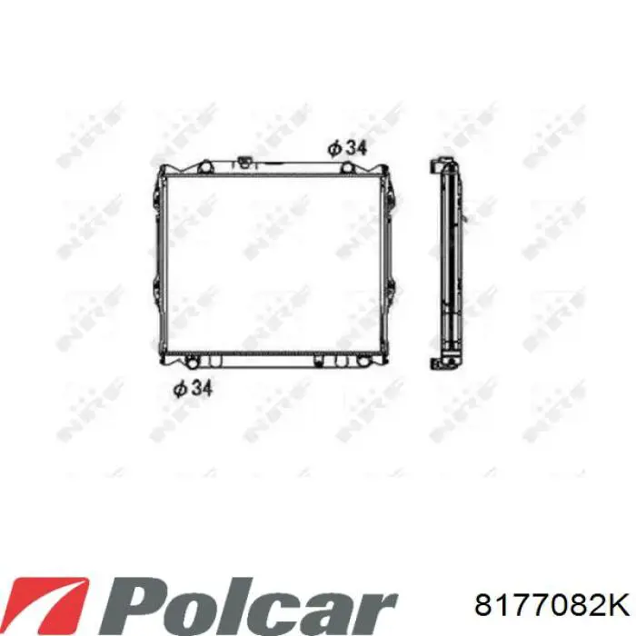 Радиатор 8177082K Polcar