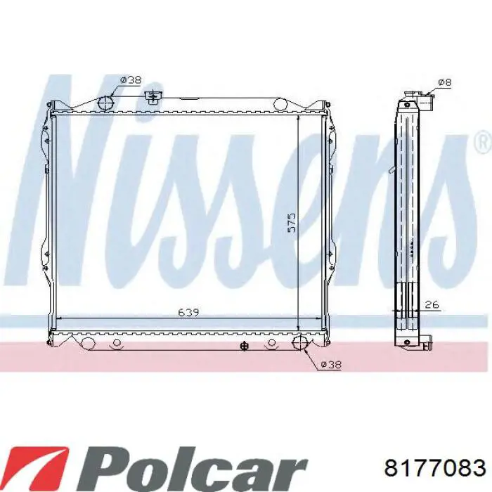 Радиатор 8177083 Polcar