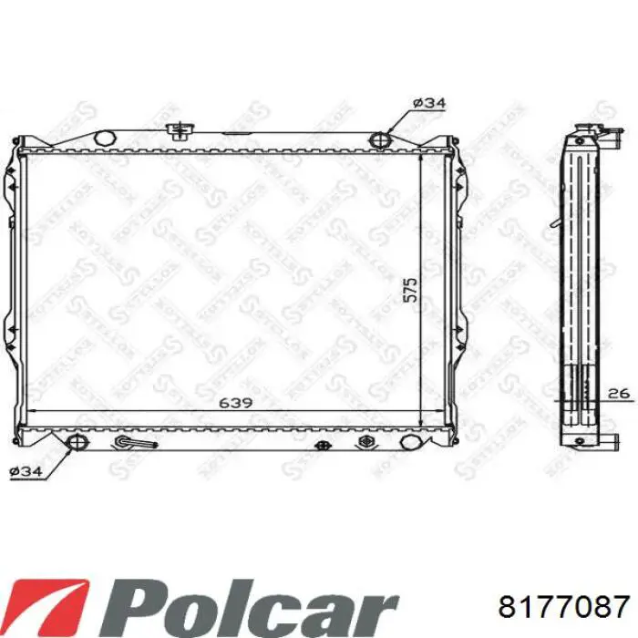 Радиатор 8177087 Polcar