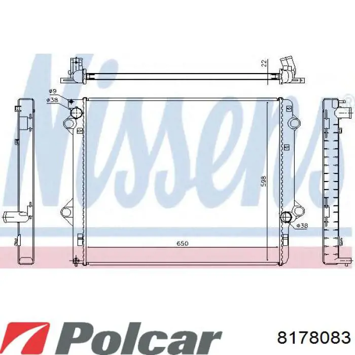 Радиатор 8178083 Polcar