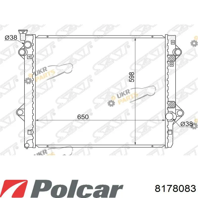 Радиатор охлаждения двигателя Polcar 8178083 цена, от 97.91 USD