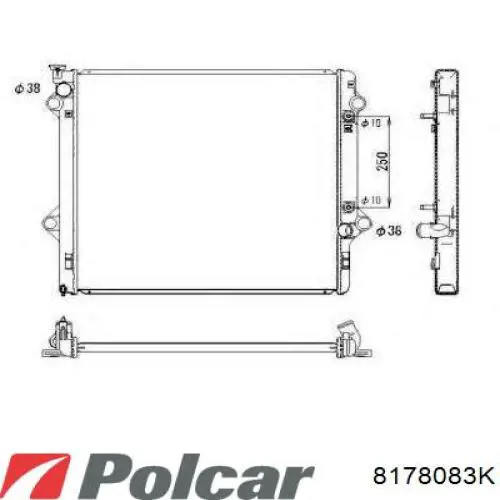 Радиатор 8178083K Polcar