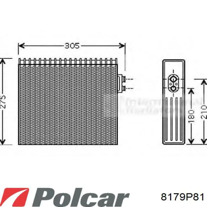 8179P8-1 Polcar испаритель кондиционера