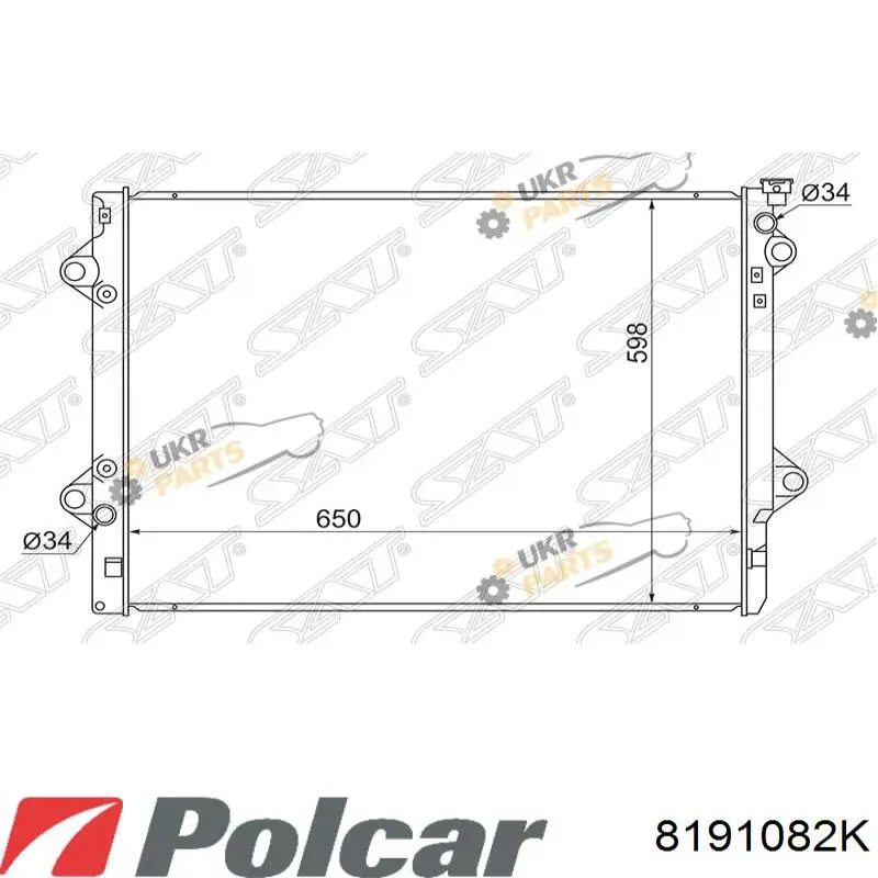 8191082K Polcar радиатор