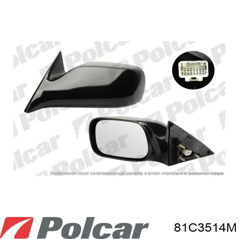 Купить 81C3514M Polcar Наружное зеркало левое