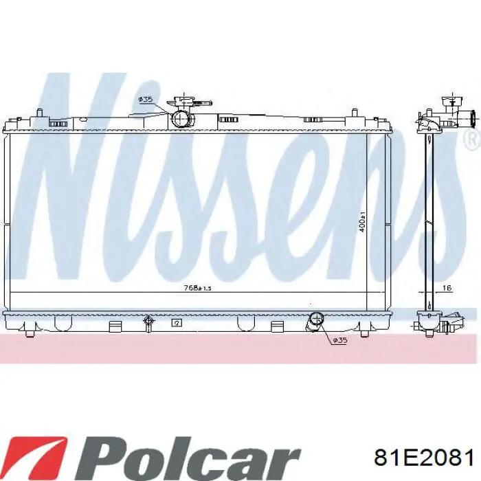 Радиатор 81E2081 Polcar