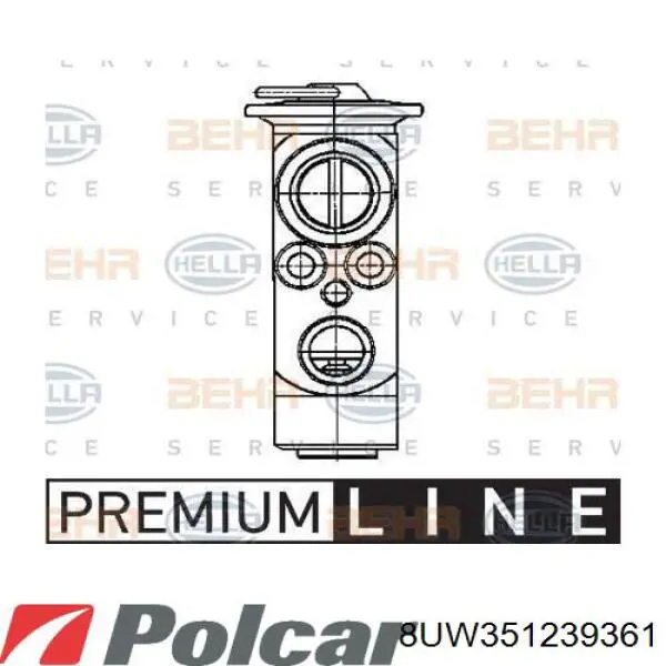 8UW351239361 Polcar клапан trv кондиционера