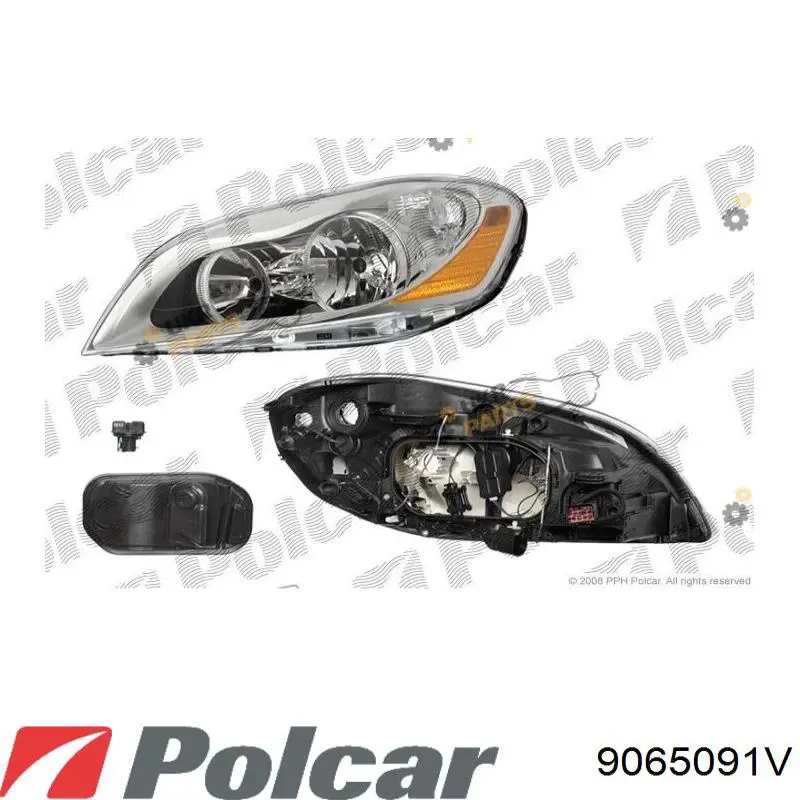 Фара левая 9065091V Polcar