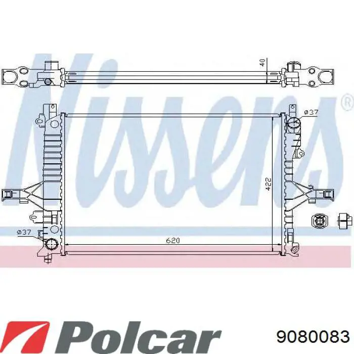 9080083 Polcar Радиатор основной
