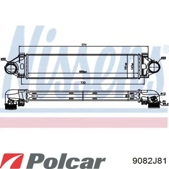 9082J81 Polcar Охладитель наддувочного воздуха