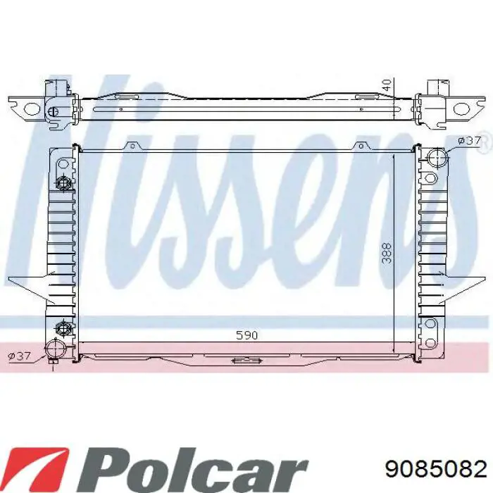 Радиатор 9085082 Polcar