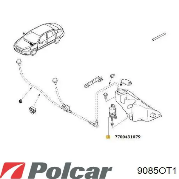 Защита тормозного диска переднего левого 9085OT1 Polcar