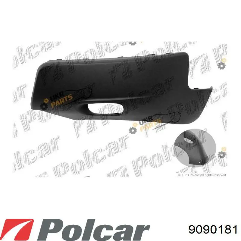 9090181 Polcar накладка бампера переднего правая