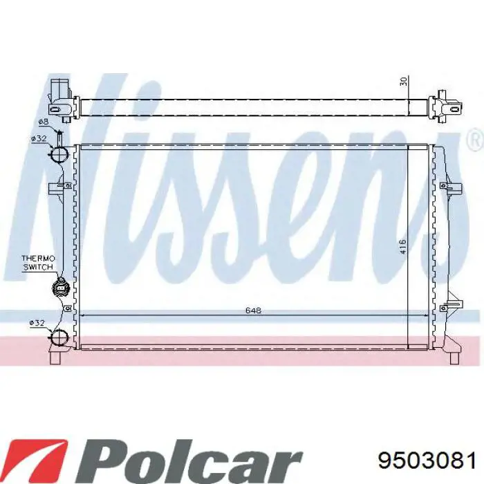 Радиатор 9503081 Polcar