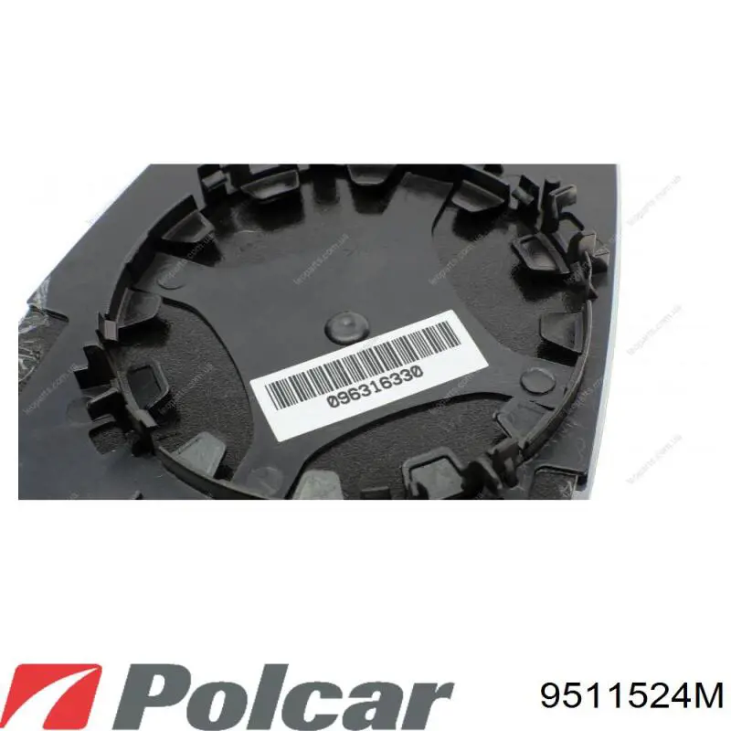 Стекло правого зеркала заднего вида 3L857004 AND