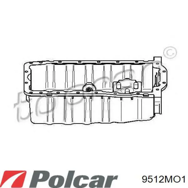 9512MO1 Polcar поддон масляный картера двигателя
