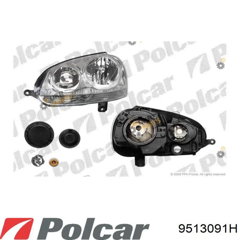 Фара левая 9513091H Polcar