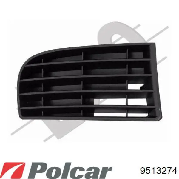 9513274 Polcar заглушка (решетка противотуманных фар бампера переднего правая)