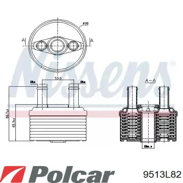 Купить 9513L82 Polcar Радиатор охлаждения АКПП