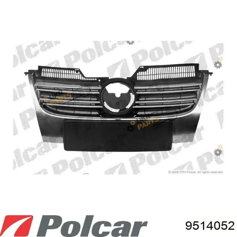 Накладка (рамка) решетки радиатора 9514052 Polcar