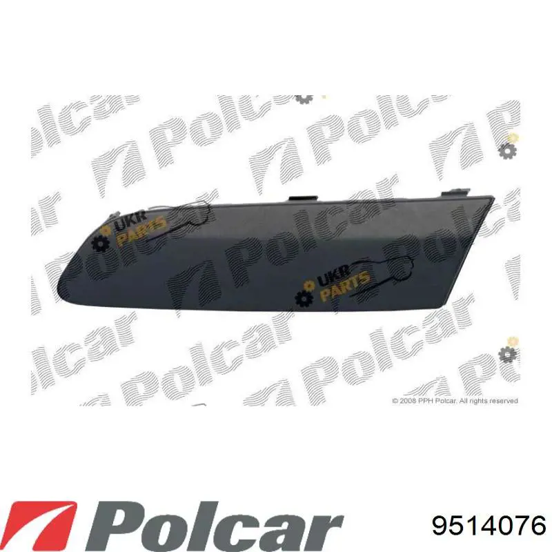 9514076 Polcar молдинг бампера переднего правый